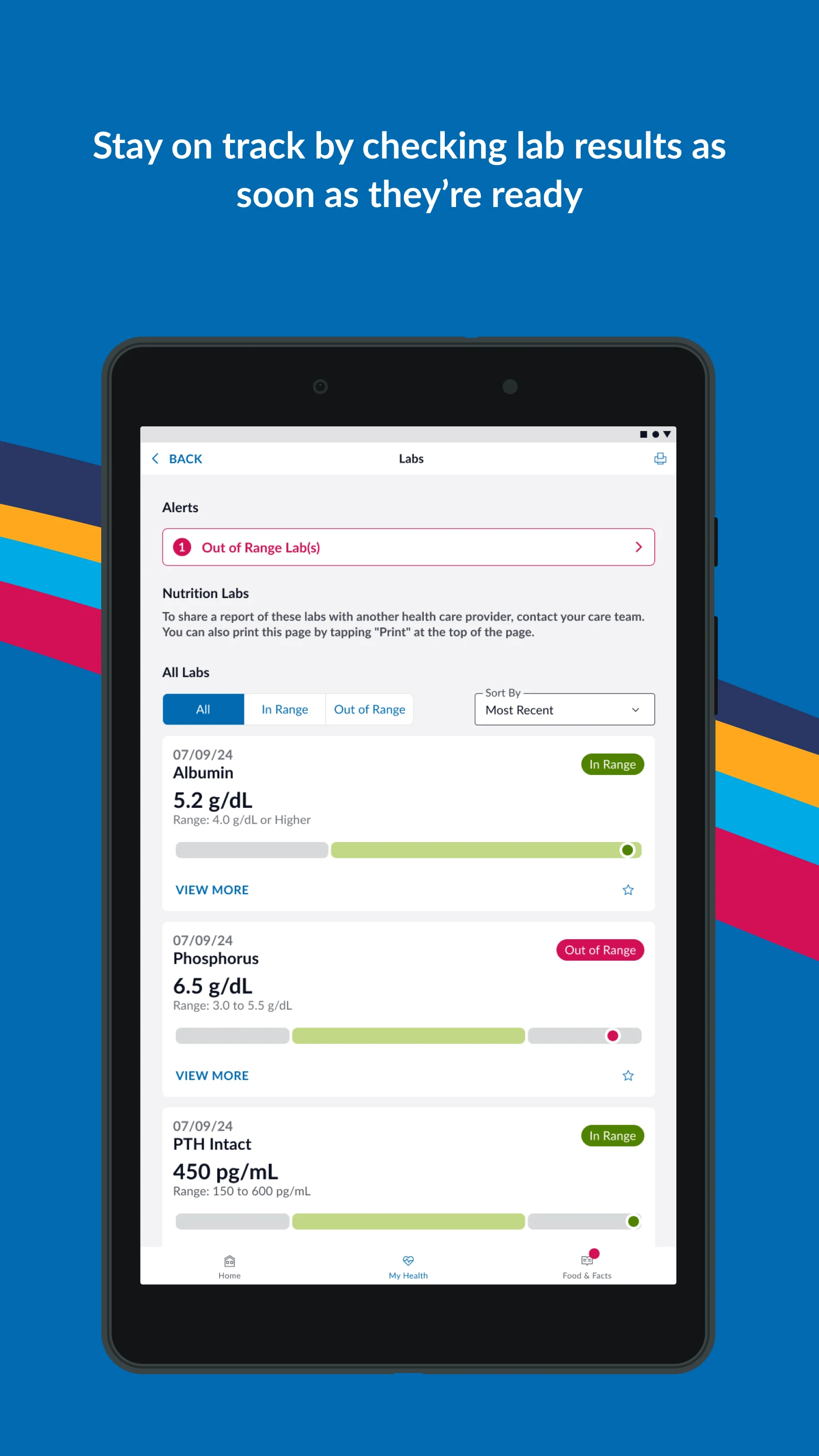 myDaVita screenshot